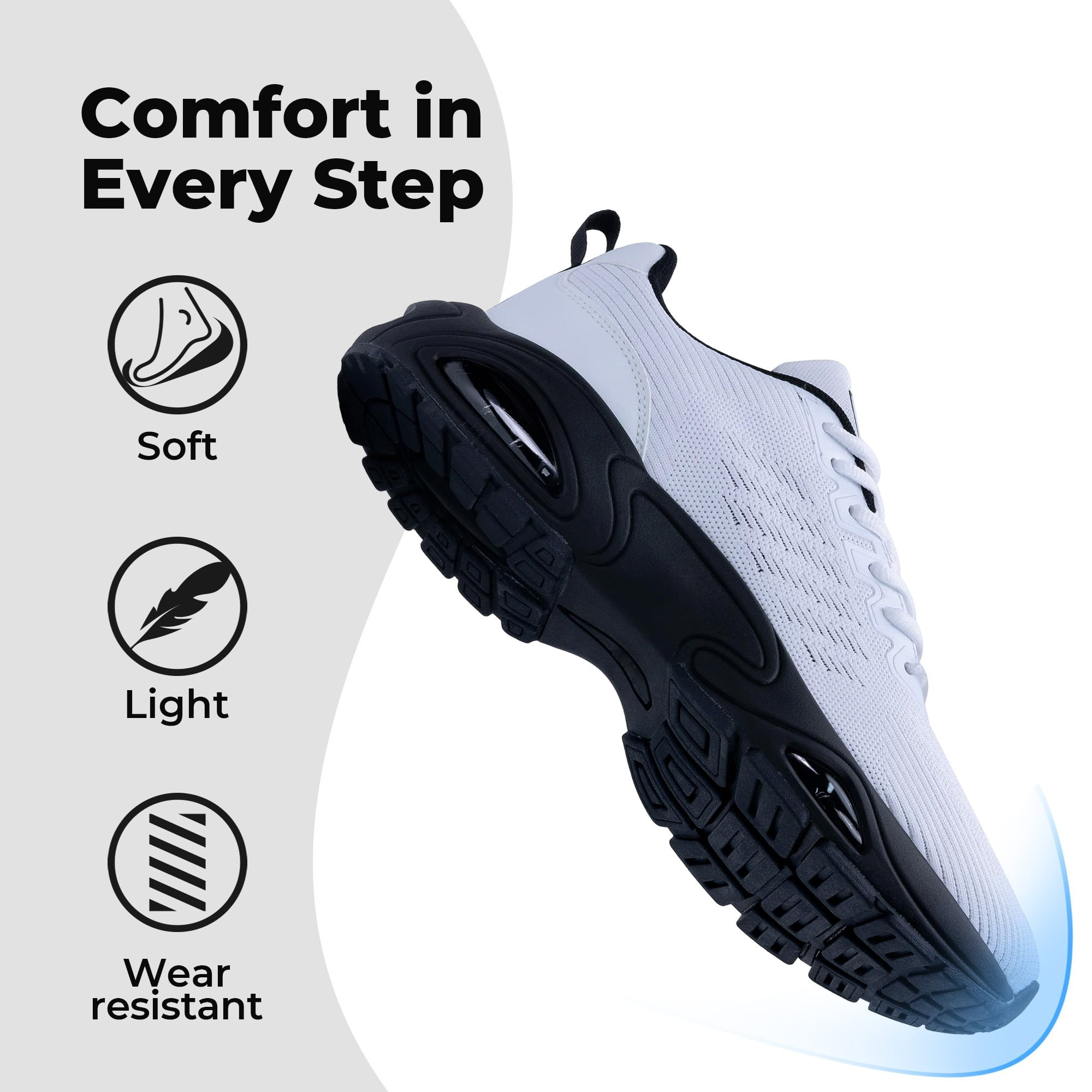 AOV GREEN LEAF Mens Running Shoes Tennis Athletic Sneakers Gym Comfortable Walking Sport Non Slip Workout Cross Training Shoe Size 7-13