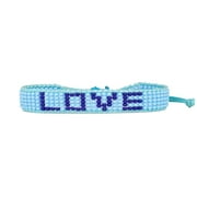 UBUNTU LIFE Light Blue / Navy LOVE Woven Bracelet