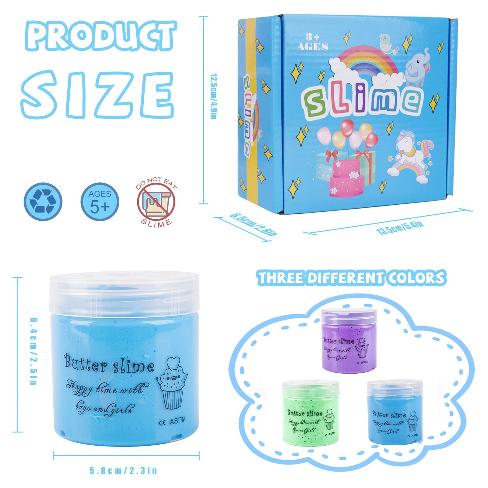 Dream Fun Toys Gifts for 6 7 8 9 10 Year Old Girls, 4 Pack Kids Fluffy  Slime Kits Toy Putty Slimes Set Gift for 5 6 7 8 9 11 Years