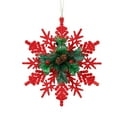 thumbnail image 2 of PALIFEUR Snowflake Ornaments Christmas Winter Decorations with Conifer Branches, Snow Flakes Winter Wonderland Decorations, Snowflakes-Christmas Tree Decorations, 2 of 7