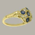 thumbnail image 4 of LBG British Made 18k Yellow Gold Natural Sapphire & Diamond Womens Anniversary Ring - 33 size options - Size 6.75, 4 of 7