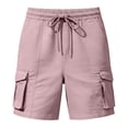 thumbnail image 1 of CHUMUD Cargo Shorts for Women Quick Dry High Waist Drawstring Work Shorts Multi Pockets, 1 of 6