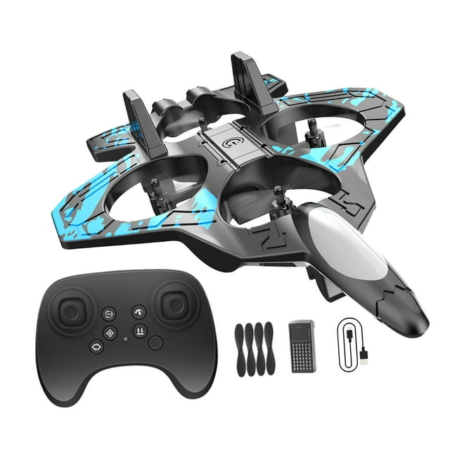 Avión RC para niños Hobby Planeador RC Velocidad ajustable Vuelo estacionario inteligente Fácil de azul