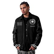 Jordan Craig Men Cross Varsity Jacket (Black)