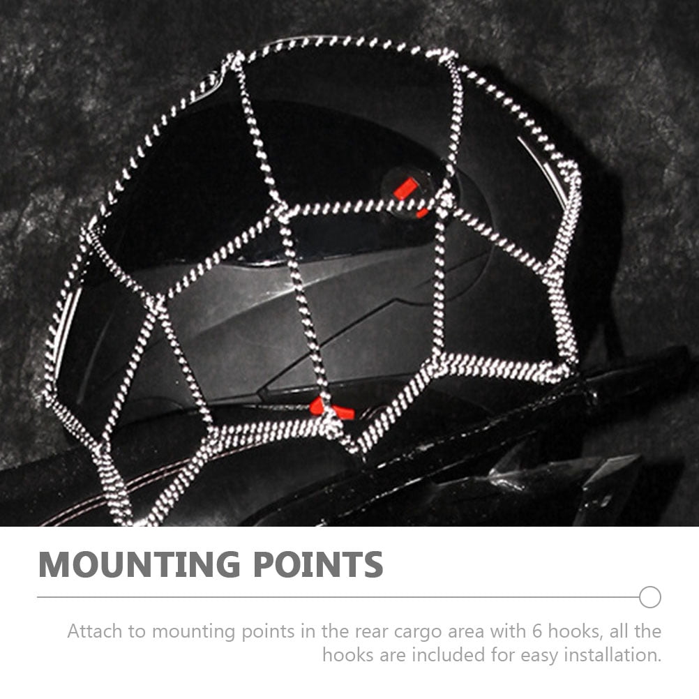 Worgeous 1 Set of Reusable Cargo Net Multi-function Motorcycle Mesh Compact Tank Net