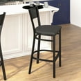 thumbnail image 3 of Flash Furniture HERCULES Series Black Grid Back Metal Restaurant Barstool - Black Vinyl Seat, 3 of 9