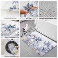 thumbnail image 6 of Blue Yellow Palm Tree Bath Mat 3 Piece Bathroom Rug Set, Summer Botanical Tropical Non Slip Bath Rug Contour Mat and Toilet Lid Cover, Absorbent Shower Mats Soft Bath Rugs and Mats Sets, 6 of 8
