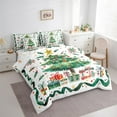 thumbnail image 3 of jejeloiu Chic Xmas Tree Twin Bedding Sets 7-Piece,Merry Christmas Gifts Bedding Comforter Set,Happy New Year Sheet Sets For Teens,Luxury Bedroom Decor Reversible, 3 of 8