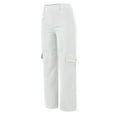 thumbnail image 4 of Vedolay Work&nbsp;Pants&nbsp;For&nbsp;Women Women Boho Trousers Comfy Sweatpants Leisure Urban Dance Workout Pants,White S, 4 of 5