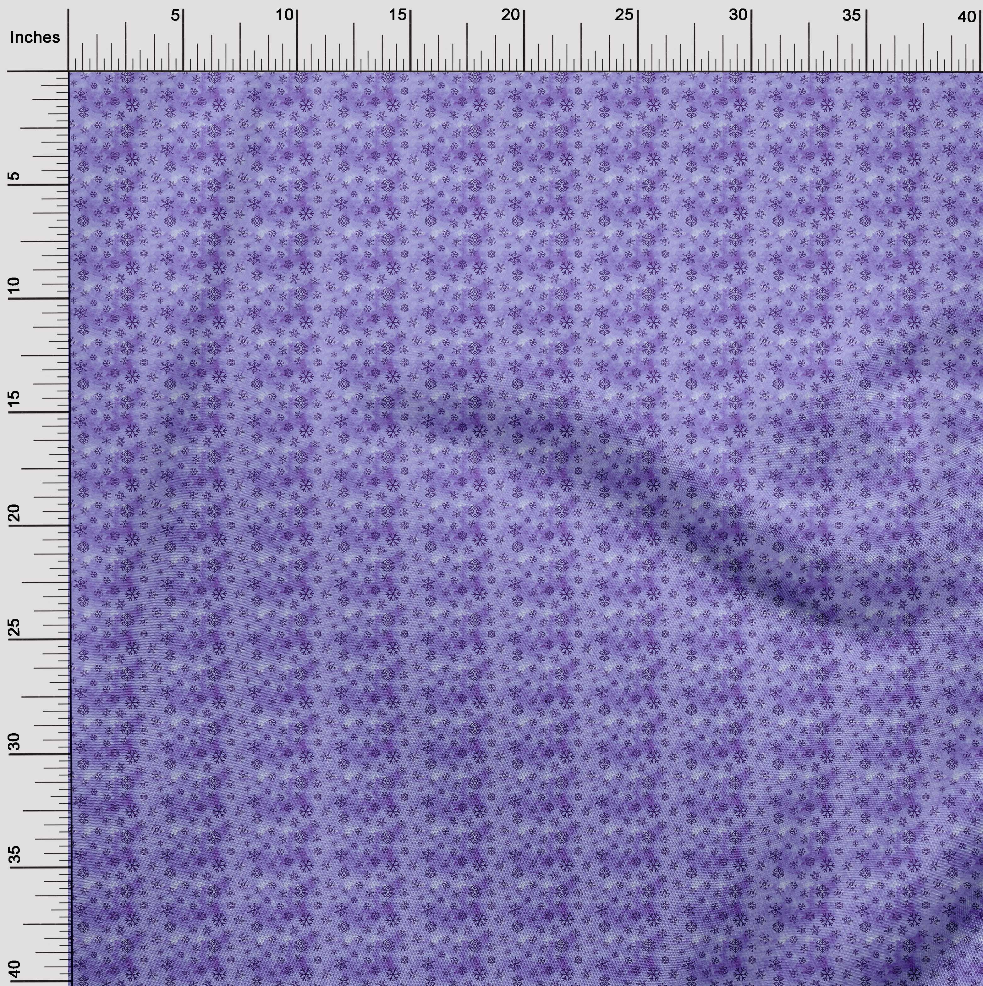 oneOone Cotton Jersey Purple Fabric Christmas Snow Flakes Dress Material Fabric Print Fabric By The Yard 58 Inch Wide