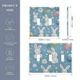 thumbnail image 2 of Yayeee Toggle Light Switch Wall Plate 3-Gang 6.37"x4.48" Decorative Outlet Cover, Cartoon Easter Bunnies, 2 of 7