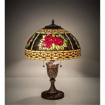 Meyda Tiffany 37788 Roses & Scrolls Table Lamp, 25" Height