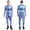 Blue, variant on Alien Cosplay Jumpsuit Men Space Long Sleeves High Waist Metallic Bodysuit for Halloween Parties Blue 3XL