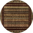 thumbnail image 1 of Ahgly Company Indoor Round Abstract Brown Modern Area Rugs, 5' Round, 1 of 4