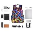 thumbnail image 4 of Honeii Vintage Audio Cassettes Print Lightweight Backpacks,Carry on Backpack,Durable Backpack for School, Work & Travel, 4 of 7