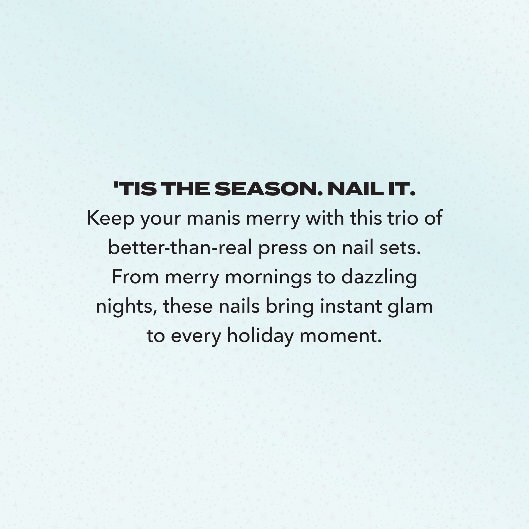 Hard Candy Press on Nails, GLITTER & GLAZED, 3 Pcs