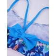 thumbnail image 5 of YiZYiF Girls 2PCS Tankini Swimsuit Bowknot Back Tops with Wide Elastic Waistband Bottoms Bathing Suit Leopard Blue 4, 5 of 7