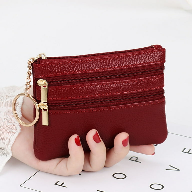 GENEMA Fashion Women Girl PU Leather Small Coin Purse Casual Wallet Coin Money Credit Card Key Holder Zipper Bag