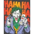 thumbnail image 2 of Joker Laughing Portrait Men's Charcoal Heather T-Shirt-XL, 2 of 7