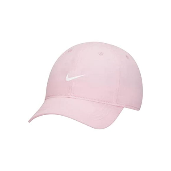 Nike Little Girls Adjustable Solid Swoosh Cotton Baseball Cap (as1, Age, 2_Years, 4_Years, Toddler Girls, P_F(7A2319-A9Y)/W, 2-4T)