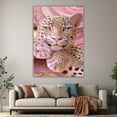 thumbnail image 6 of Mudket Framed Pink and Gold Glitter Leopard Canvas Wall Art, Glam Animal Print Wall Decor, Ready to Hang for Girls Bedroom - 12"L x 8"W, 6 of 10