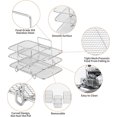 thumbnail image 2 of SURJDE Air Fryer Rack Air Fryer Accessories, 304 Stainless Steel Food-Grade Multi-Layer Rectangle Stackable Dehydrator Rack Compatible with Ninja Dual DZ201 / DZ401 Air Fryer, 2 of 7