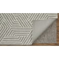 thumbnail image 4 of Feizy Lytton Modern Geometric, Gray/Ivory, 2' x 3' Accent Rug Stain Resistant Kid Friendly Handmade Casual Design Carpet for Living Dining Bed Room, 4 of 9