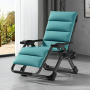 NAIZEA Zero Gravity Chair, Premium Lawn Recliner Folding Portable Chaise Lounge with Detachable Cushion Reclining Patio Lounger Chair