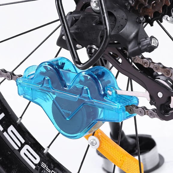 1PC Bicycle Chain Cleaner, Clear Portable Bike Cleaning Kit, Useful Mini Cycling Chain Cleaner, Multifunctional Chain Scrubber, Colorful Bicycle Chain Cleaner for Indoor Outdoor Tool