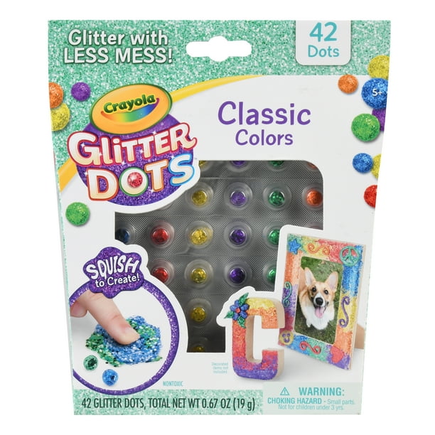 Crayola Glitter Dots Set, Classic Colors, 42 Count