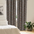 thumbnail image 2 of Ambesonne Brown and Blue Window Curtains, Circular Design, Each 28" W x 84" L, Brown Pale Blue, 2 of 4
