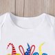 thumbnail image 5 of Body De Bebé Canastilla Onesies Para Niños Pequeños Niñas Verano Pascua Dibujos Animados Impreso Mono Blanco Mameluco Ropa Para Niños Amarillo Odeerbi LM103-5009, 5 of 5