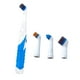 thumbnail image 2 of Cepillo eléctrico de limpieza con 4 cabezales para azulejos de cocina blanco y azul, 2 of 9