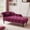 Burgundy, variant on YWEN 60" Modern Velvet Chaise Lounge Indoor,Upholstered Lounge Chair with Left Armrest and Lumbar Pillow, Button Tufted Lounge Sofa for Living Room Bedroom Office,Mini Chaise Longue Sofa