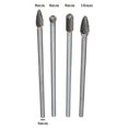 thumbnail image 1 of 4 Pcs Rotary Burr 1/4 Inch 6mm Shank 150mm Long Carbide Cutter CNC Engraving Bit, 1 of 9