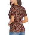 thumbnail image 2 of Goofa 70s Groovy Hippie Retro Pattern Women's Slim-Fit Short-Sleeve V-Neck T-Shirt,Classic-Fit Short-Sleeve V-Neck T-Shirt-Small, 2 of 5