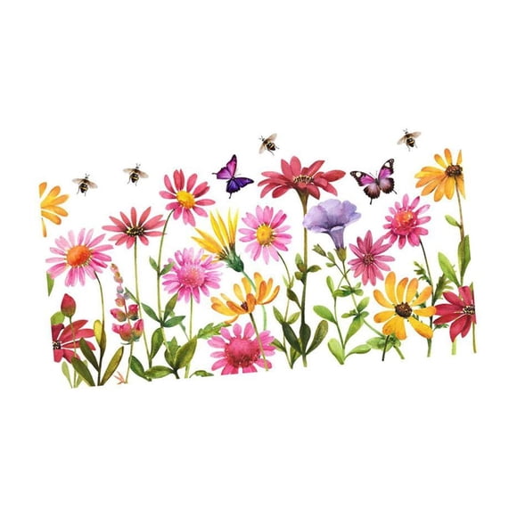 Calcomanías de ventana mariposas florales 11,8x23,6 pulgadas Macarena