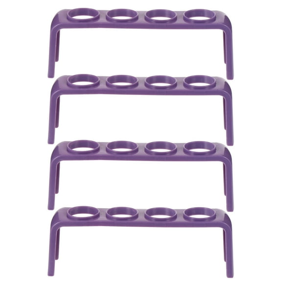WINOMO 4pcs Tube Rack Plastic Purple Laboratory Equipment Household Use