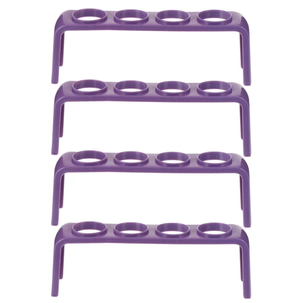 EeaseMX 4pcs estantes de tubos de ensayo de plástico Stands de tubo de ensayo de laboratorio Organizador de tubos de ensayo