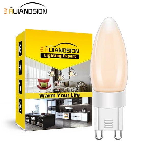 Ruiandsion G9 Dimmable LED Bulb, 220V AC (For EU/UK/AU), 4W 300LM Warm White 2200K, Replacement for Chandelier Lighting , 1-Pack