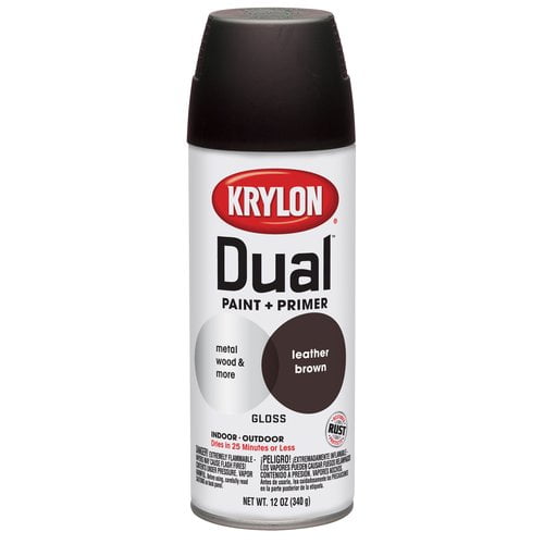 Krylon Division 8812 12 Oz Gloss Leather Brown Dual Paint & Primer