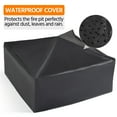 thumbnail image 3 of Topeakmart 34'' Outdoor Metal Square Fire Pit with Cover & Poker, Black, 3 of 11