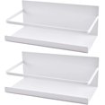 thumbnail image 1 of Estante de especias Estante de especias magnético Estantes magnéticos duraderos para refrigerador Fácil de usar Paquete de 2 (blanco). Afortunado Sencillez, 1 of 5