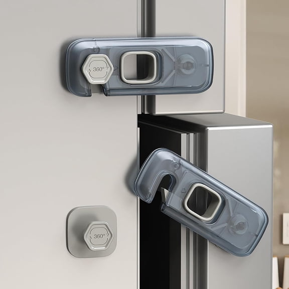 Fridge Lock,2pcs Fridge Locks For Kids.Refrigerator Lock Also Used For Rv Refrigerator Oven Lock Child Safety Baby Cabinet Locks
