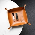 thumbnail image 2 of Grandest Birch Elegant Folding Storage Trays Anti-slip Faux Leather Anti-Scratch Bronzing Organizer for Desktop Artificial Folding, 2 of 8