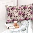 thumbnail image 4 of Goofa Rose Flowers Print Plush Throw Pillow Case, Soft Velvet with Hidden Zipper, Decorative Cushion Cover for Sofa, Bed, Car, and Home Décor-20"x30", 4 of 6