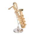 thumbnail image 1 of Dollhouse Saxophone, Exquisite Simulated Miniature Saxophone Replica  For Home, 1 of 8