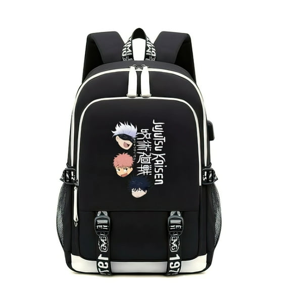 Anime Graphic Backpack for Teens and Adults, Street Style Cool Travel Bag with Large Capacity