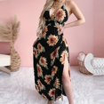 thumbnail image 2 of Femmes Été Sans Manches Imprimé Floral Mode Sling Bustier Robe Longue, 2 of 5