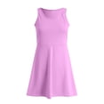thumbnail image 4 of BOBOGOJP Girls Sleeveless Tennis Dress Kids Racerback Golf Dress School Sports Dresses Outfit with Shorts Pockets 5-14Y Purple,Size 14-15 Years, 4 of 8